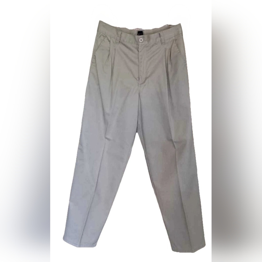 Basic Editions Light Khaki Chinos - Straight Leg With Adustable Waist Size 16